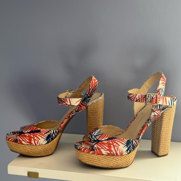Jessica Simpson Tropical Woven Platform Sandals | Resort Vacation | Size 9 - Picture 12 of 12